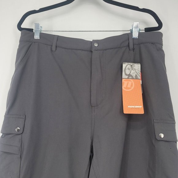 NOVARA Men's Cycling Biking Shorts Metro Gel Double Chamois Gray Size XL NEW - Picture 3 of 10